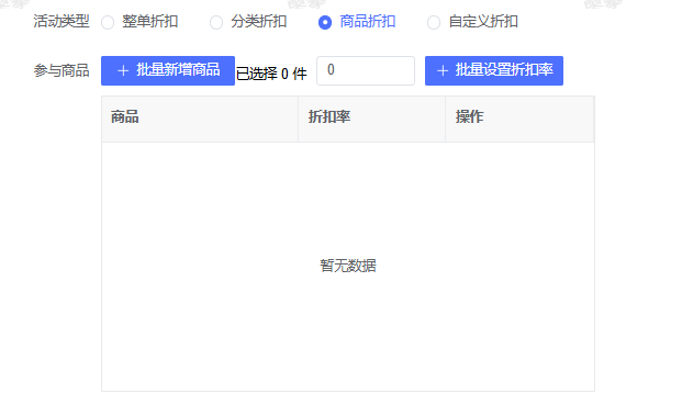 单品折扣
